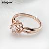 SIMJOO Damen-Ring aus Roségold, Zirkonium-Rosenring, modisches Glamour-Armband