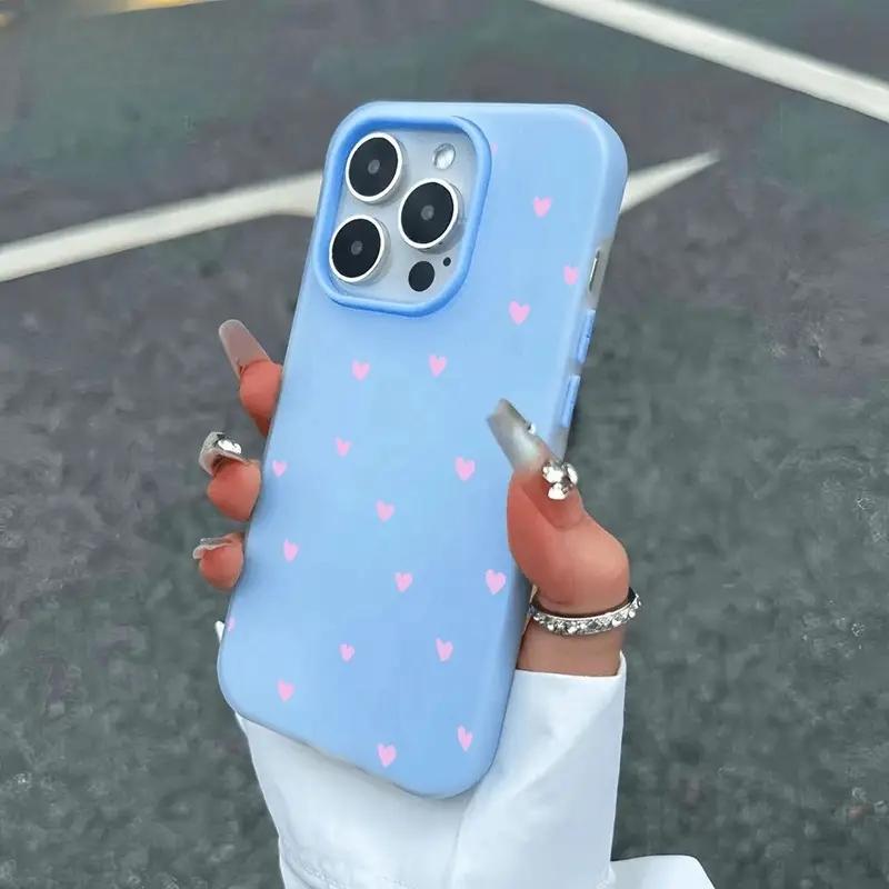 Small Fresh Pink Heart Jelly Color Phone Case For Xiaomi Poco 17 Pro Max 11T 12T 13T 14T 15T Pro 15 Ultra Soft Shockproof Cover