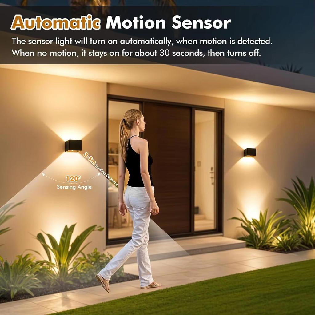 Rechargeable Battery Powered Wall Lamp Motion Sensor LED Night Light Bedroom Corridor Staircase Lighting