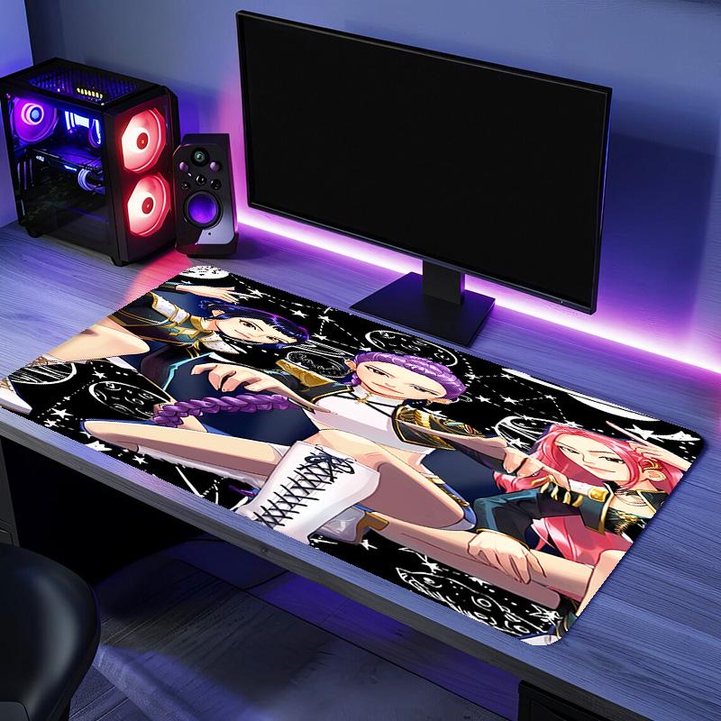 Kpop Hunter Mauspads - Rutschfeste Gummiunterlage, Glatte Oberfläche für Arbeit, Gaming, Büro und Zuhause, Schreibtisch-Mauspad