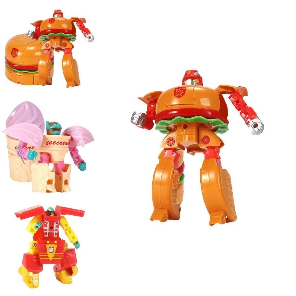 Farbiges Lebensmittel-Verformungsspielzeug Roboter Simulation Pommes Burger Eiscreme**