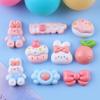 Glossy Cartoon Rabbit DIY Resin Shoe Buckle Ornaments.