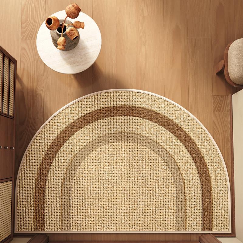 Wabi-Sabi Stijl Semi-Cirkelvormig Vloerkleed Antislip Slijtvast Entree Mat Slaapkamer Keuken Tapijt Woondecoratie 50x80cm 20x31inch