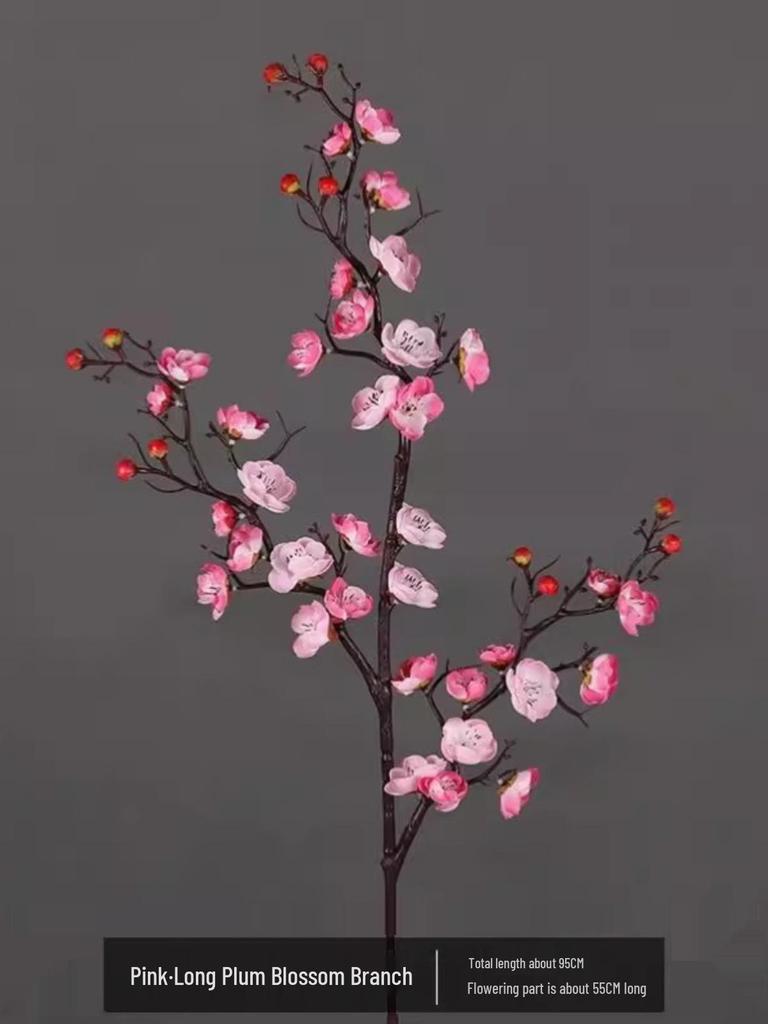 Artificial Plum & Peach Blossom Bonsai: Winter Sweet Flower Decor for Living Room or Study