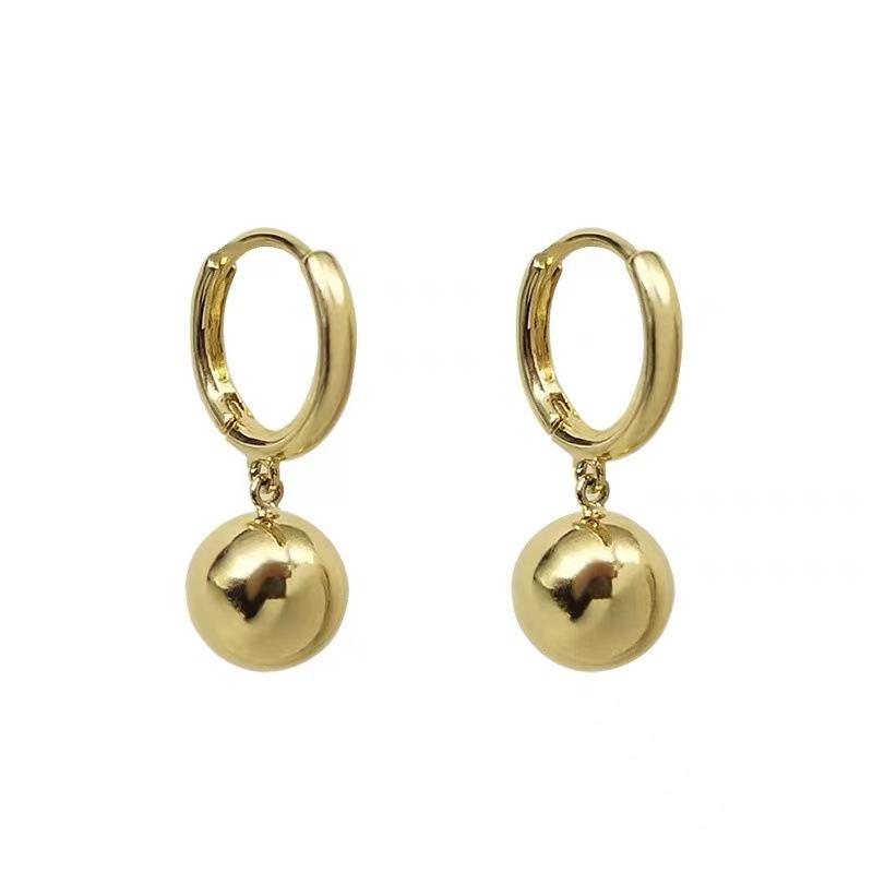 Korean-Style Metal Hoop Earrings: Trendy, Retro Design for Women