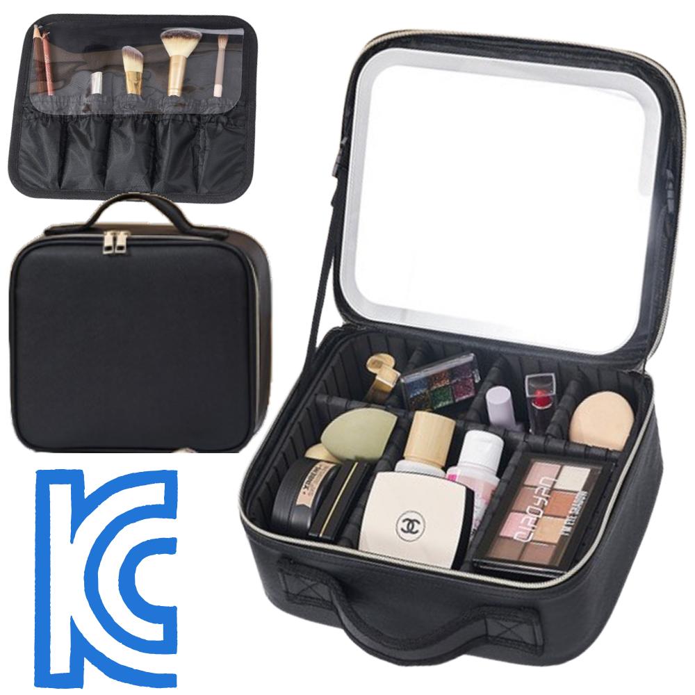Frahome KC LED Makeup Hard Case Waterproof Pouch Bag #Black