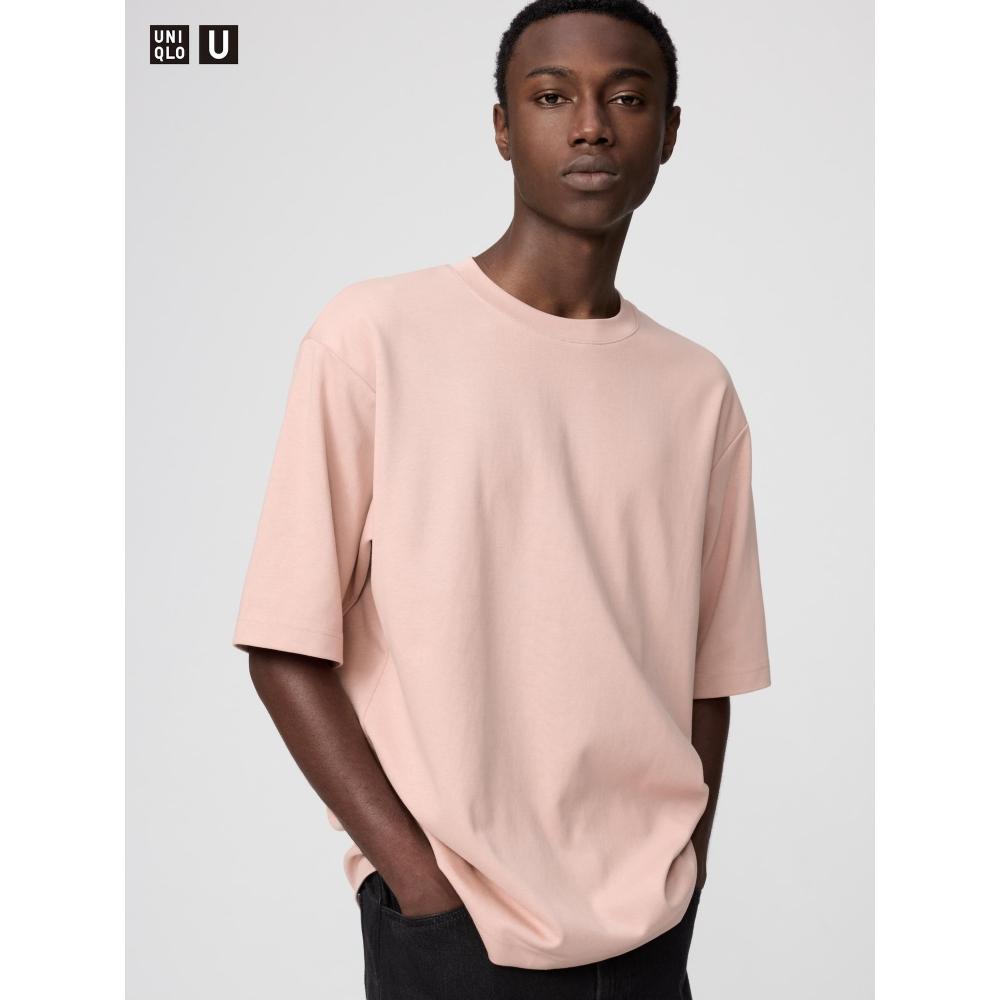 Uniqlo חולצת טי Oversized מכותנה Airism 5 שרוולים