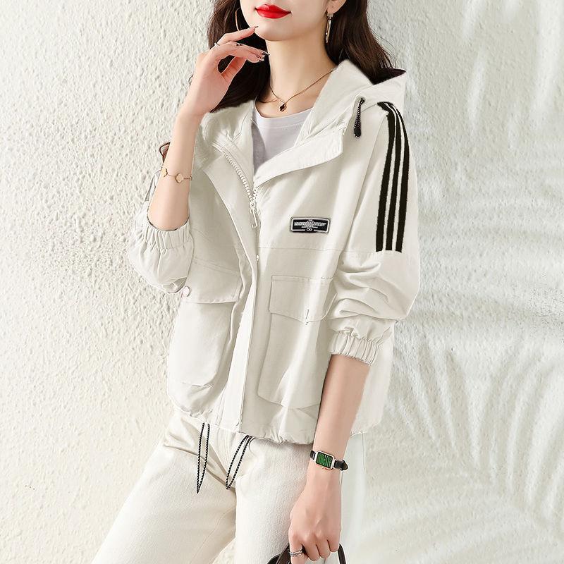 Frühling und Herbst Damen Kurze Jacke Mode Windjacke Freizeitjacke Kurzer Mantel