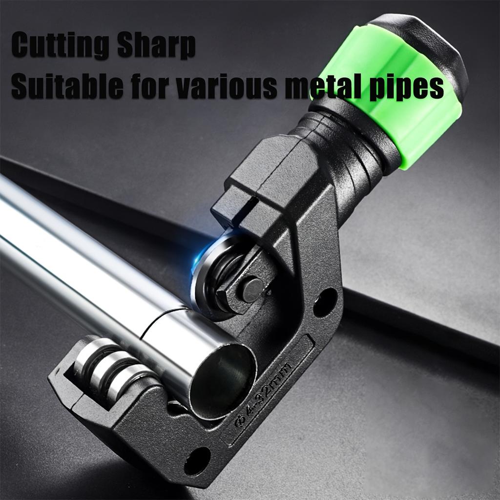 Bearing Pipe Cutter, Ball Bearing Cutting Tool Manual Knob Tube Cutter for Thin-walled Pipes Such As PPR Pipes for Aluminum Tube