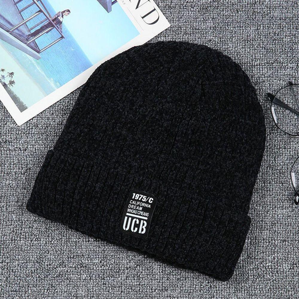 Women Man Ski Autumn Winter Cuff Beanies Knitted Hats Hip Hop Hat Skullcaps Thicken Winter Beanies