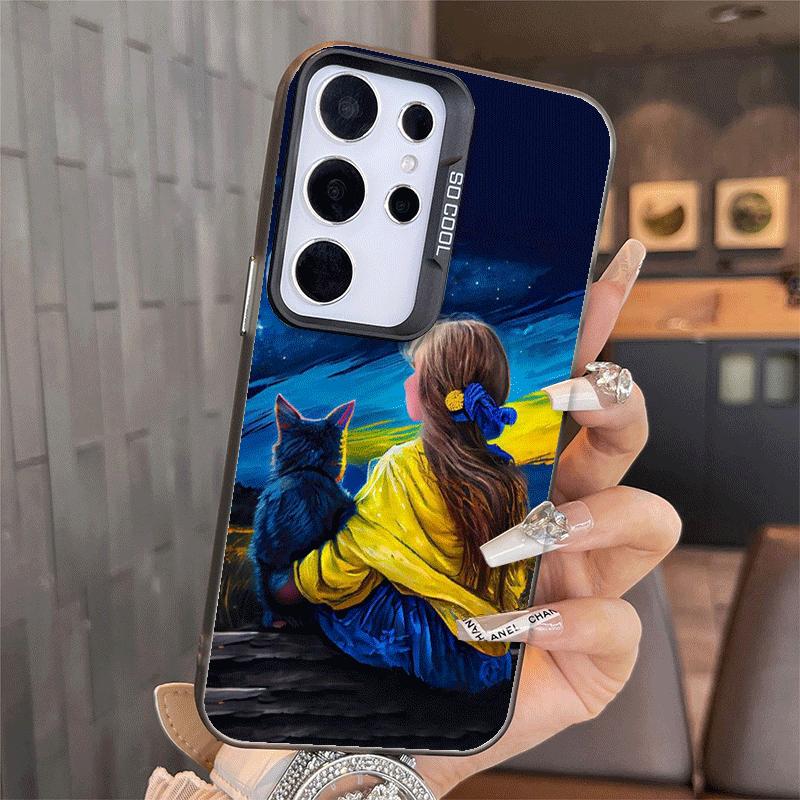 Blue Yellow Ukrainian Girl Soft Phone Case for Samsung A17 A16 A15 A14 A13 A57 A56 A55 A54 A53 A37 A36 A35 A34 A33 A26 A25 A24 A