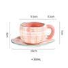 Creative Irregular Ceramic mug Hand-painted Flower Clouds Coffee Cup with Saucer Breakfast Milk Tea Cups Handmade Gift Drinkware