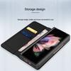 Luxury Leather Phone Cover For Samsung Galaxy Z Fold 4 3 2 Case With Card Slot Kickstand Back Case Can Be Separated
