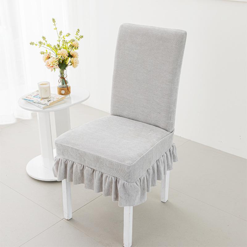 

Чехлы для стульев с эластичной юбкой и короткими рукавами, дышащие чехлы для стульев, моющиеся чехлы для стульев 1 piece светло-серый