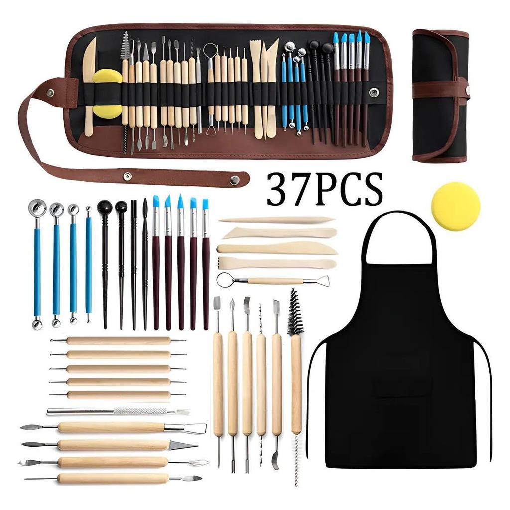 Ensemble d'outils de modelage en argile de poterie en cinq pièces pour sculpture DIY