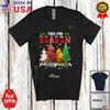Custom Name This The Season Joyful Christmas Tree Softball Player Team T-Shirt