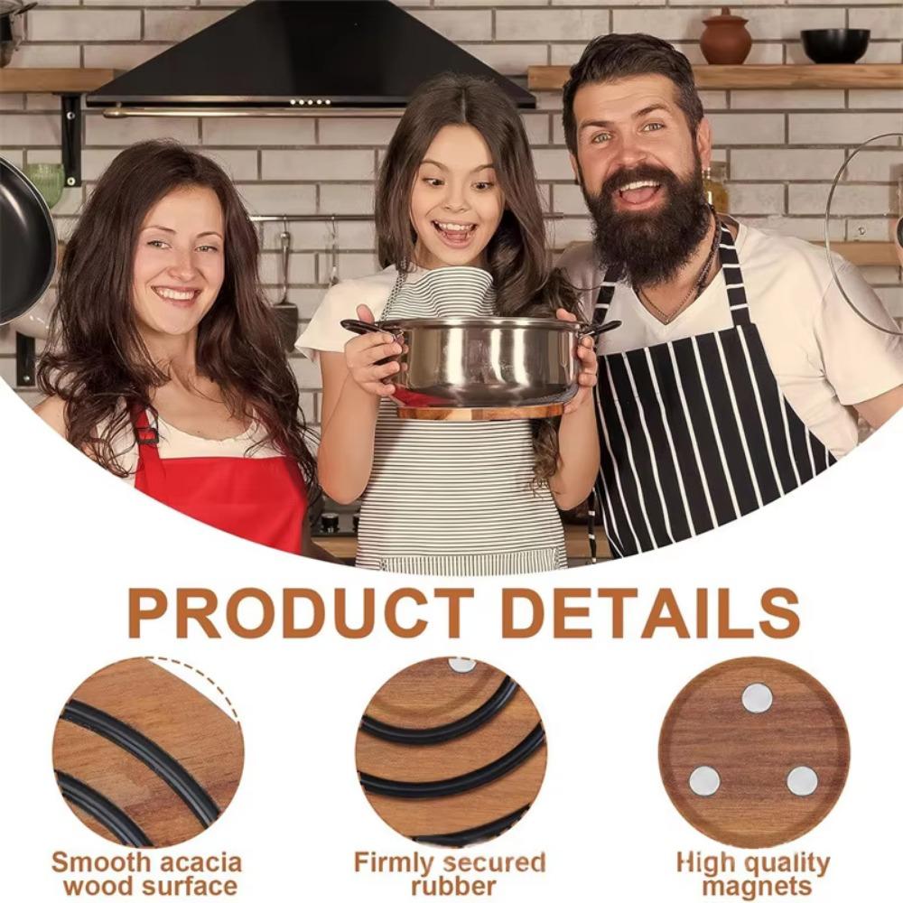 Non Slip Wooden Magnetic Pot Mats Unique Restaurant Pot Mats Kitchen Accessories