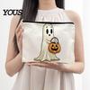 High Density Canvas Bag Halloween Makeup Bag, Scratch Resistant Durable Storage Print Zipper Toiletry Pouch, for Cosmetics And Stationery Cute Pouch