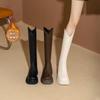 Large tube circumference boots women's versatile thick-soled high boots 2025 new autumn and winter small knight velvet warm woman