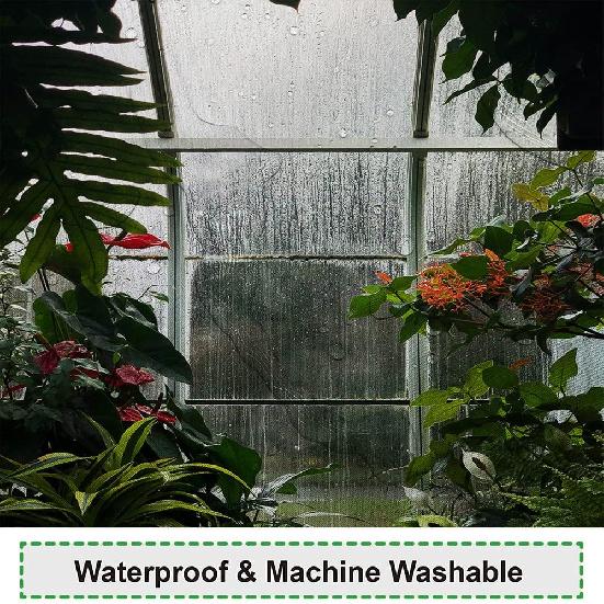 Greenhouse Flower Room Shower Curtains Spring Glass Flowers Green Plants Interior Garden Scenic Machine Washable Fabric Bathroom Curtains Set with