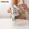 Set da tè da viaggio portatile Panda carino cinese Kit elegante di strumenti per il tè 1 teiera 3 tazze Preparatore per tè Borsa tote da picnic Artigianato per la cerimonia del tè