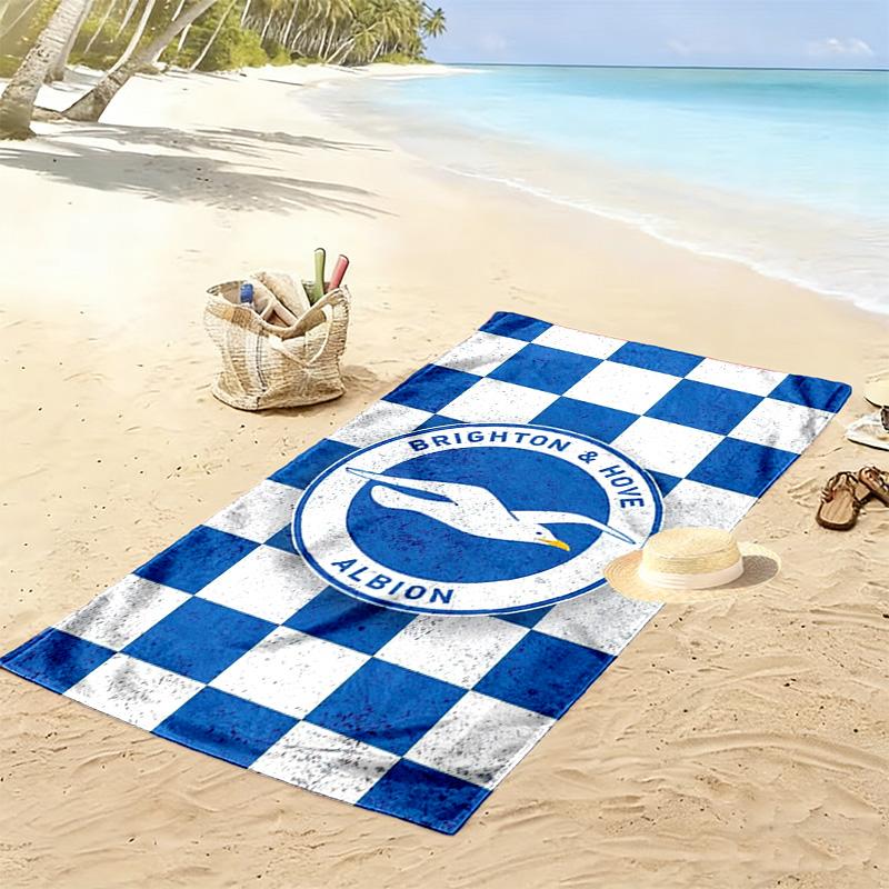 Brighton Print Beach Towel, Large Soft Quick Dry Towel for Beach Camping Swimming
