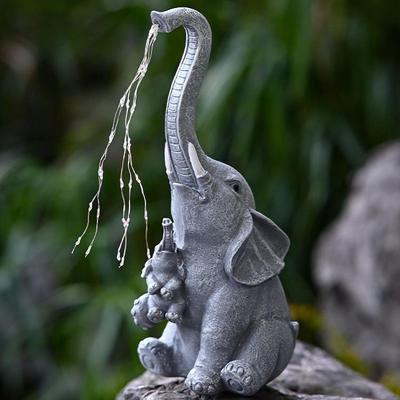 Estatuetas de Elefantes com Cordão de Luz Solar Decoração de Jardim para Mulheres Varanda Casa