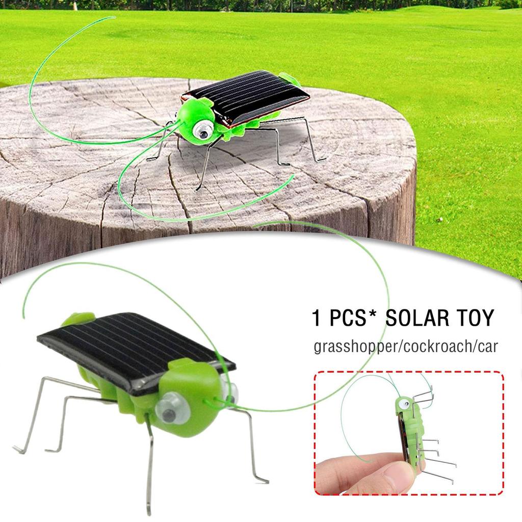Novelty and Funny Solar Energy Grasshopper Mobile Insect Robot Solar Science Education Toys Fun Interactive Outdoor Toys Gifts