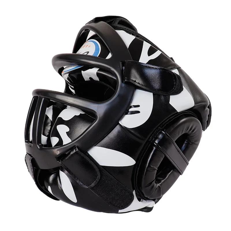 Shock-Reducing Head Protector PU Leather Helmet for Children  Adults Ideal for Boxing Training Taekwondo & Safety Guard Supplies
