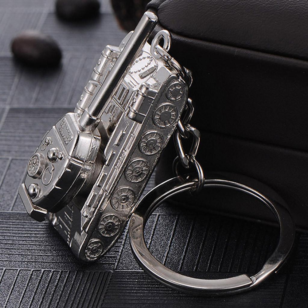 Fashion Creative Men's Car Pendant Personality Tank World Keychain Waist Hanging