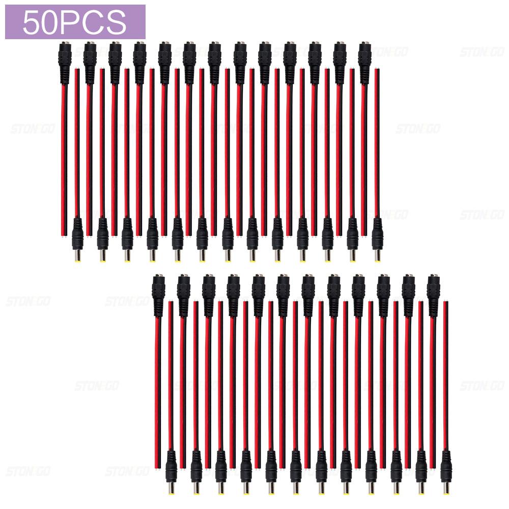 10/20/50PCS 12V DC Connectors Male Female Jack Cable Wire Line Adapter Plug Power Supply 5.5 X 2.1mm for LED Strip Light