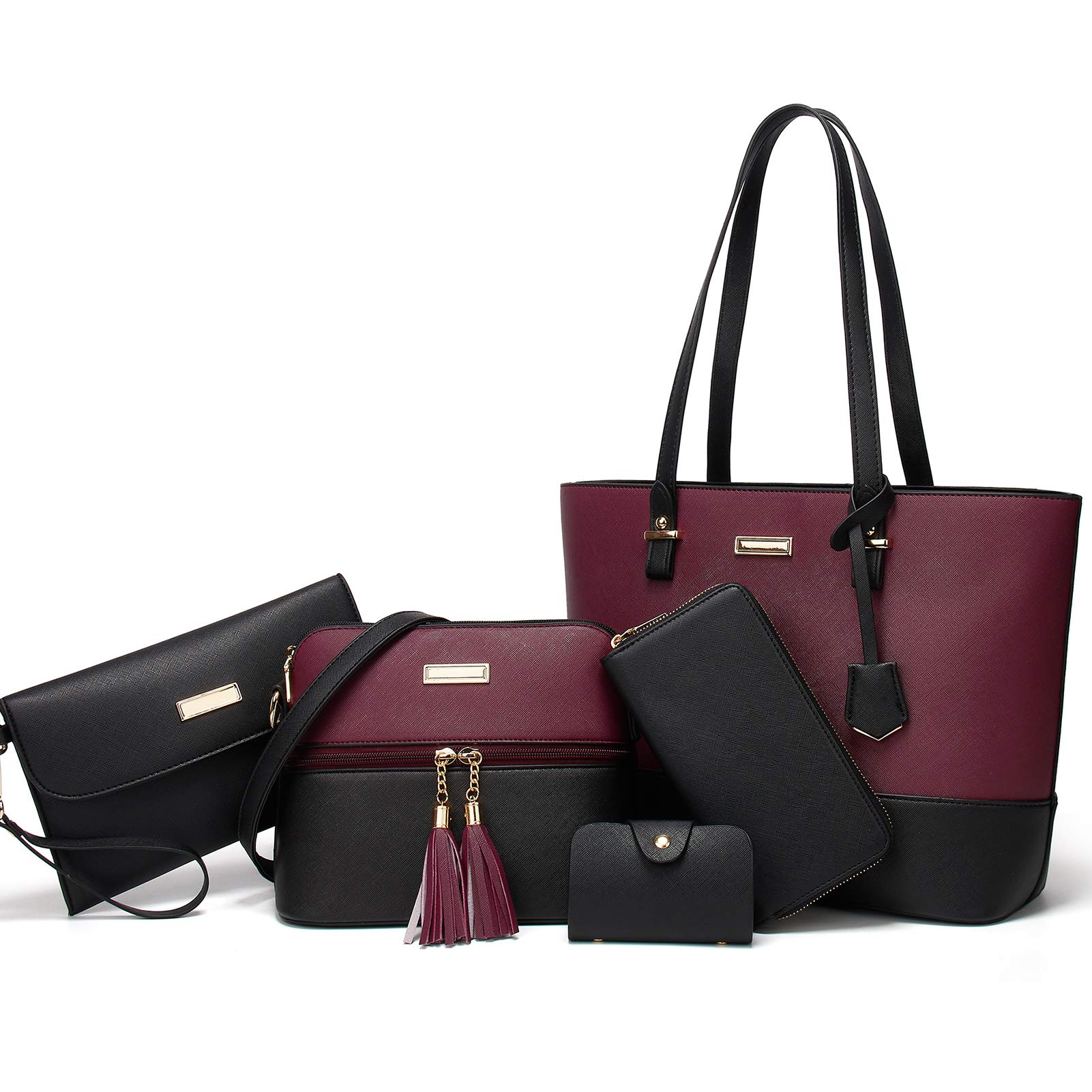 

Женская сумка через плечо для поездок на работу, женский продвинутый подарок [TcIFE] сумочка, сумка, сумка, набор из 5 предметов, сумка, женская сумка, кожа, для поездок на работу, для бизнеса, День матери,