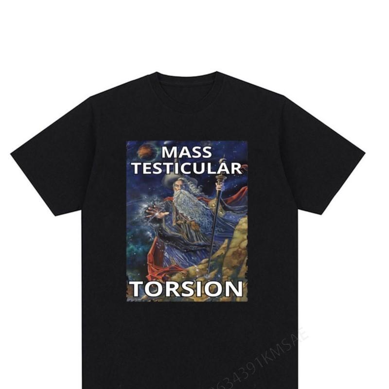 Testicular Torsion Funny Meme T Shirt Shadow Wizard Money Gang Graphic Tshirt for Men Gothic Ca