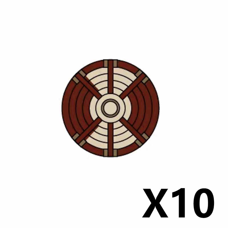Middle Ages Empire Flag Pole Building Blocks Military Castle Lion Teutonic Knight Soldier Figures Roman Warrior Sheild Brick Toy
