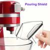 Pouring Trough for Mixer Kitchen Appliance Plastic Splash Guard for Food Processor Accessories Transparent Accessory