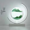 Chinese Landscape Flowing Sand Lamp: Creative Hourglass Decor for Desk, Living Room, Bedroom, or Wine Cabinet.