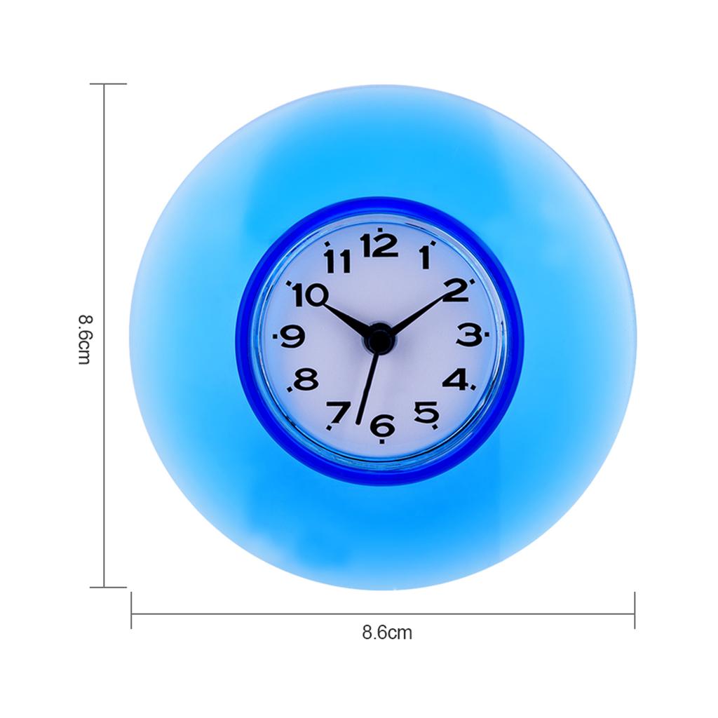Mini Cute Bathroom Kitchen Mirror Suction Wall Clock Shower Waterproof Quartz Clocks Decoration