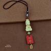 Boxwood Peach Wood Rearview Mirror Ornament: Bodhi Pendant for Peace and Joy