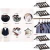 Wooden Clothes Hangers Set With Thickened Nonslip Design For Hotel And Closet Storage