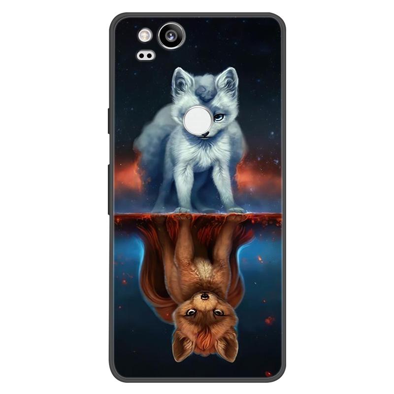 For Google Pixel 2 Case Soft Black Silicone Bumper Butterfly Phone Cover for Googe Pixel2 2XL Pixel2XL 2 Cases Fundas Coque