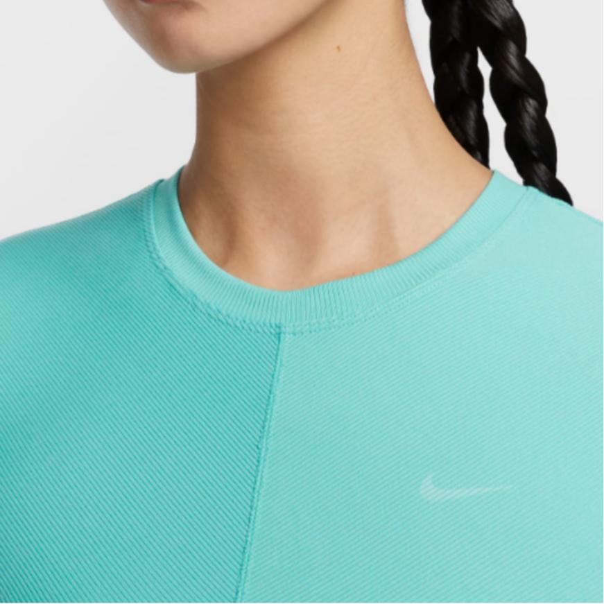Nike Solid Color Round Neck Short Sleeve Quick Dry Slim Fit T-Shirt Women tops Blue FV7875-300