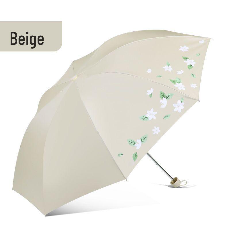 Tiantan Foldable UV Protection Sun and Rain Umbrella - Three-Fold Sunshade for Men, Women, and Students