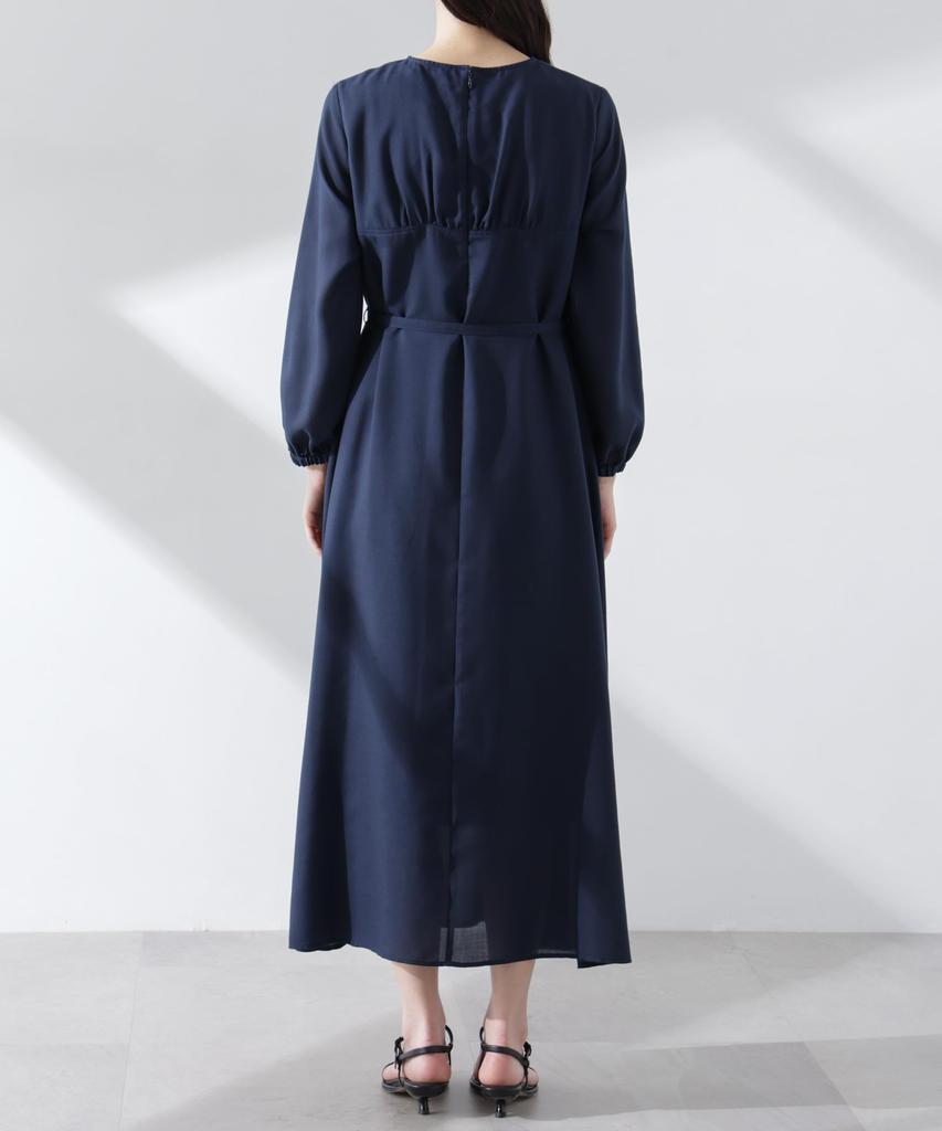 Nano Universe Belted Viella Size S Women's Dress, 040, Beige, 669-5119308