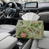 2D Flat 1pc Vintage Botanical Classic Tissue Box| Durable, Bird Flower Oriental Suitable for Living Room Accent, Bedroom Decor, Encouragement Gifts, W