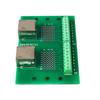 RJ45 Ethernet Connector Breakout Board Dual Network Port Input Screw Terminal Board with Bracket