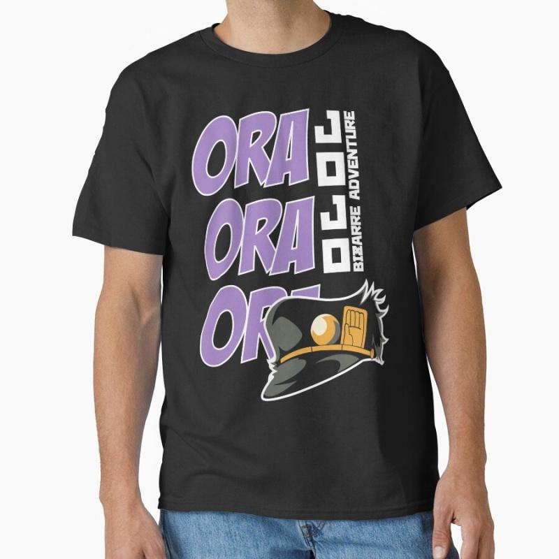 Ora Ora 0812 JoJos Bizarre Adventure Anime Gift T Shirt Manga JJBA Cartoon Printed Graphic Clothes Y2K Clothing All Size Tops