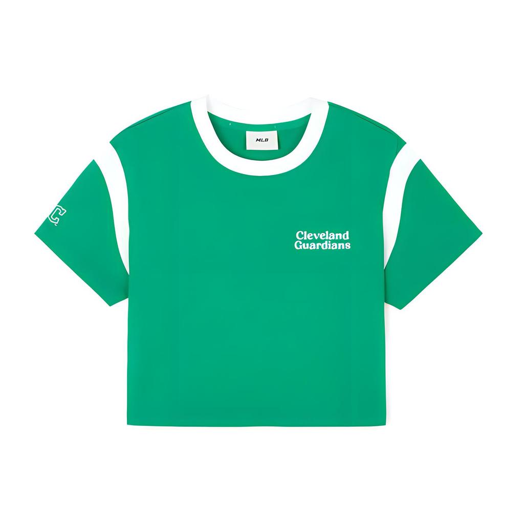 New MLB Drop Shoulder Sleeve T Shirt Women's Green 3FTSV0343-45GNN