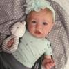 Muñeca Reborn de plástico hecha a mano con pestañas largas y adorables, con ropa, regalo de cumpleaños para niños pequeños
