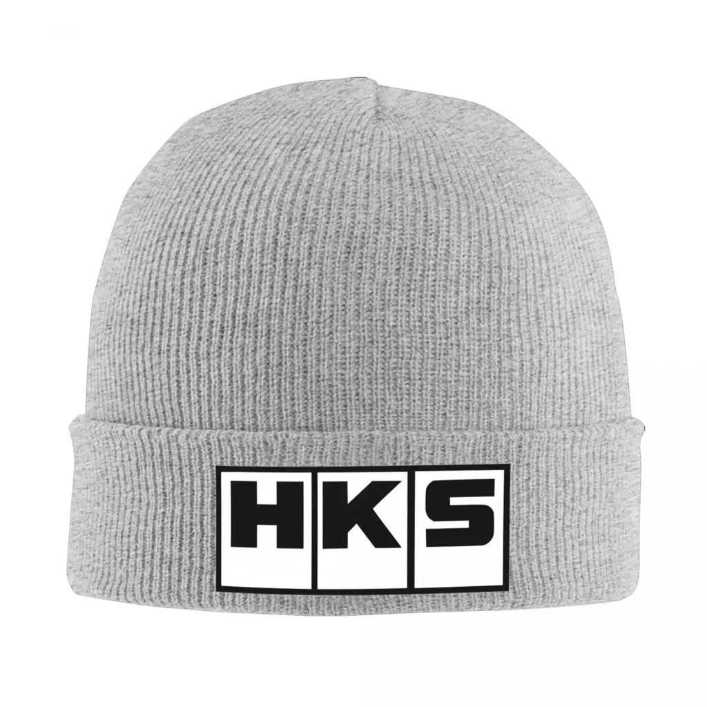 HKS Warm Knitted Cap Hip Hop Bonnet Hat Autumn Winter Outdoor Beanies Hats for Unisex Adult