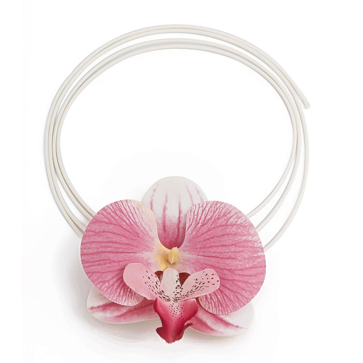 

Cross Border Fashion Three-dimensional Butterfly Orchid Flower Necklace From Europe America Choker Personalized Long Style Wrapped Wax Thread